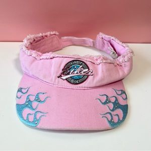 Vintage Y2K 2000s sexy mcbling biker flame visor
